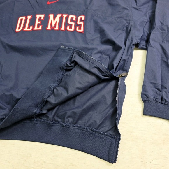 Vintage Nike Ole Miss Rebels NCAA Windbreaker Pullover Center Swoosh Side Zip XL - Picture 6 of 13